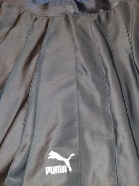 Puma Black Athletic Skirt with White Logo